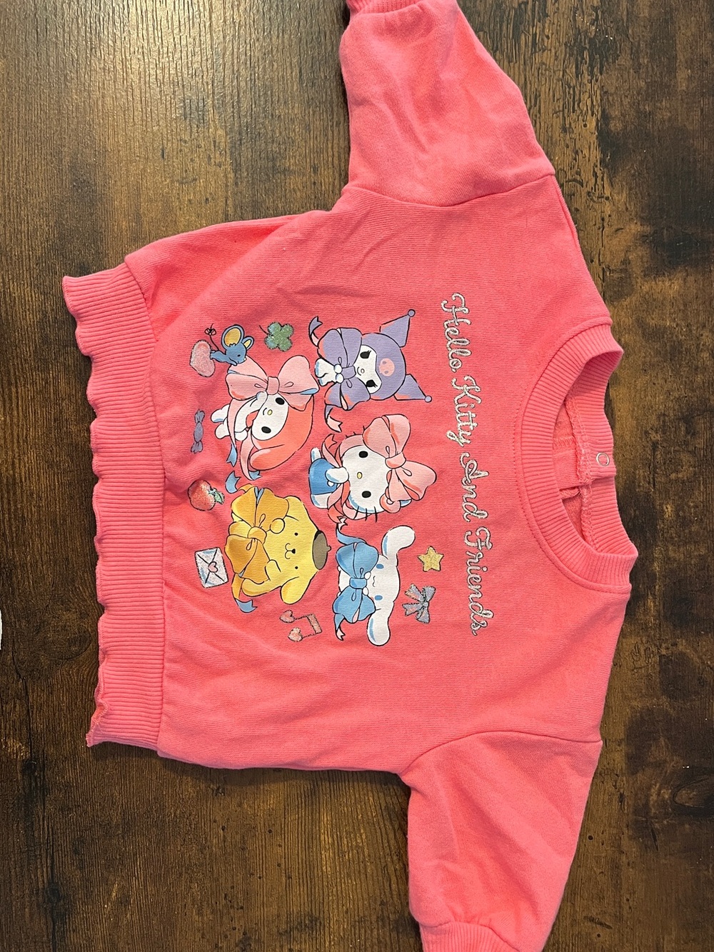 Sanrio Coral Pink Hello Kitty & Friends Pullover Sweatshirt